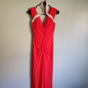 Red formal dress